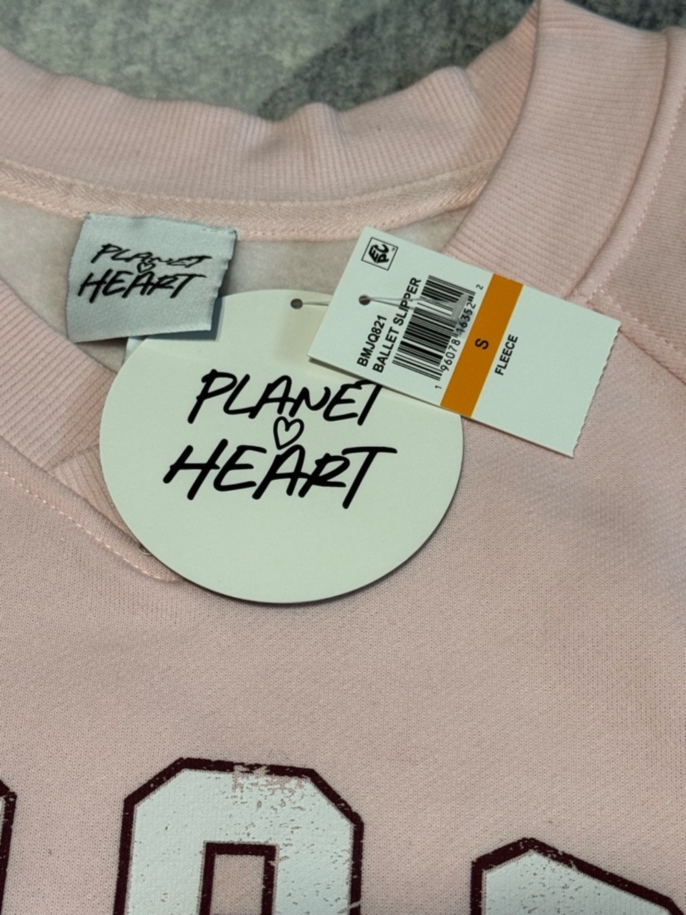 Planet gold- Pink '1998 Brooklyn NYC' Pullover Sweatshirt Y2K Size S - Picture 5 of 7